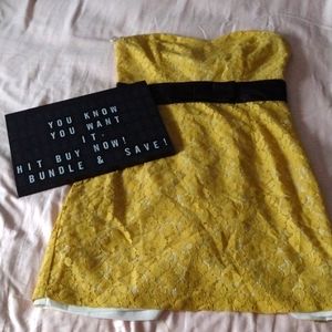 Floral Lace Strapless Sundress